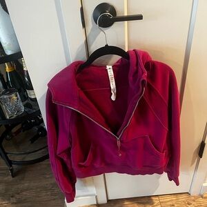 Lululemon scuba cropped half ziphoodie